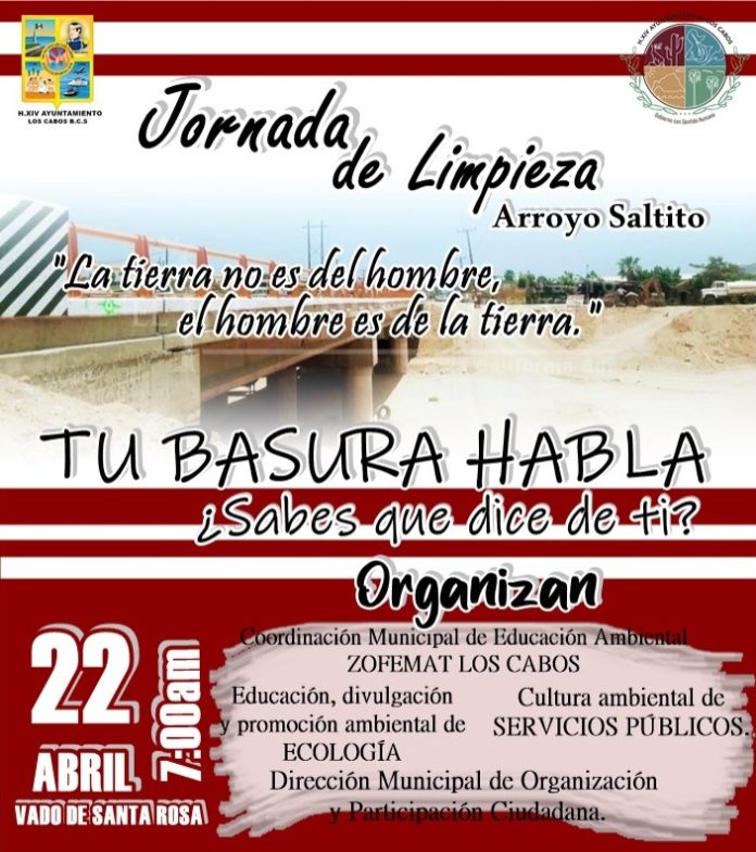 08 En El Marco De La Celebración Del ''Día Internacional De La Madre Tierra'', Realizará Zofemat Los Cabos Una Jornada De Limpieza En El Arroyo El Saltito