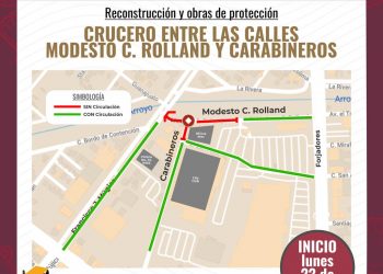 INICIA REPARACIÓN DEL CRUCERO DE LAS CALLES MODESTO C. ROLLAND Y CARABINEROS