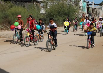 REALIZAN QUINTO PASEO CICLISTA EN EL EJIDO MELITÓN ALBÁÑEZ