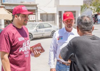 Recorren candidatos de la 4T las calles de Valle de Mezquite.