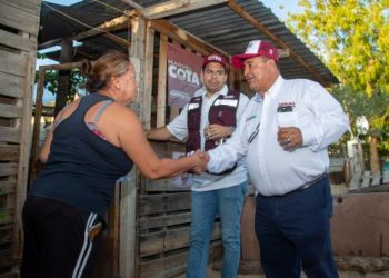 Recorrido exitoso de los candidatos Sergio Polanco Salaices y Manuel Cota en la colonia La Pasión