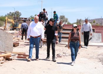 SUPERVISA GOBERNADOR Y TITULAR DE SEDATU AVANCES EN LA OBRA DEL PARQUE LIBRAMIENTO NORTE EN LA PAZ   