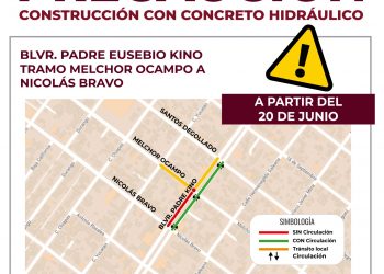 CON INVERSIÓN DE 3 MDP, GOBIERNO DEL ESTADO RECONSTRUIRÁ TRAMO DAÑADO DE BULEVAR PADRE KINO