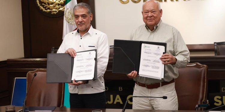 El gobernador Víctor Manuel Castro Cosío y José Martín Mendoza Hernández, director general de Suministro Básico de la Comisión Federal de Electricidad (CFE), firmaron un acuerdo para aplicar un subsidio promedio del 40% al consumo doméstico de energía