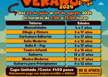 CURSOS DE VERANO PARA NIÑOS Y NIÑAS EN LA CASA DE CULTURA DEL ESTADO