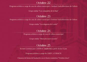 LLAMA PAZ OCHOA A DISFRUTAR A PARTIR DE ÉSTA NOCHE DE LAS FIESTAS DE FUNDACIÓN DEL 327 ANIVERSARIO DE LORETO