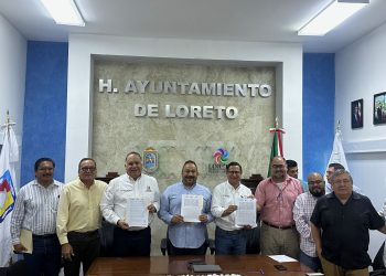 FIRMAN CONVENIO SNE, SECRETARÍA DEL TRABAJO Y EL XI AYUNTAMIENTO DE LORETO