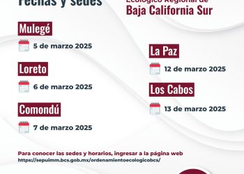 Realizarán encuentros para socializar la Consulta Pública de Ordenamiento Ecológico Regional de BCS