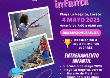 3 Y 4 MAYO LLEGA A LORETO EL “GIRL PROMISE”, UN TORNEO DE PESCA DE ORILLA PARA NIÑAS DE 6-13 AÑOS