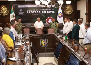 Instala gobernador Víctor Castro el Consejo Estatal de Protección Civil de BCS