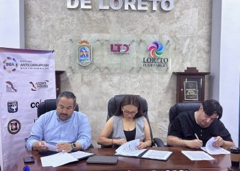 FIRMAN CONVENIOS SISTEMA ESTATAL ANTICORUPCIÓN Y GOBIERNO DE LORETO