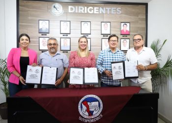 Firma ICATEBCS y el Sindicato de Burócratas de Loreto convenio para fortalecer la capacitación