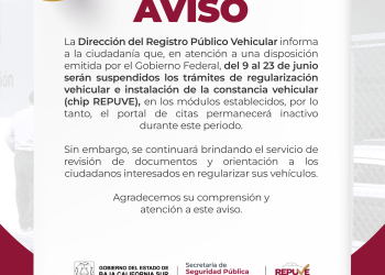 Módulos de regularización del REPUVE suspenden temporalmente su servicio
