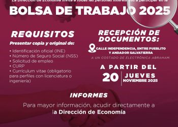 LA DIRECCIÓN DE ECONOMÍA DEL MUNICIPIO DE LORETO INVITA A PARTICIPAR EN LA BOLSA DE TRABAJO 2025