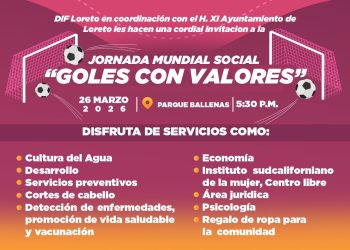 INVITA SMDIF LORETO A JORNADA MUNDIAL “GOLES CON VALORES” EN APOYO A FAMILIAS VULNERABLES