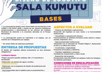 CONVOCA GOBIERNO MUNICIPAL DE LORETO A PARTICIPAR EN EL CONCURSO PARA LA CREACIÓN DEL LOGOTIPO DE LA SALA “KUMUTU”