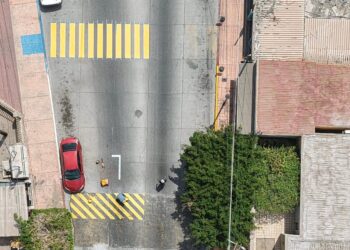REALIZA SEGURIDAD PÚBLICA REHABILITACIÓN DE CRUCES PEATONALES EN LORETO