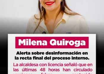 MILENA QUIROGA ALERTA SOBRE DESINFORMACIÓN EN LA RECTA FINAL DEL PROCESO INTERNO