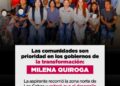 REAFIRMA MILENA QUIROGA QUE LAS COMUNIDADES SON PRIORIDAD PARA LA TRANSFORMACIÓN