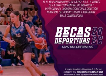 Lanza Gobierno de La Paz convocatorias de becas deportivas y estímulos 2026