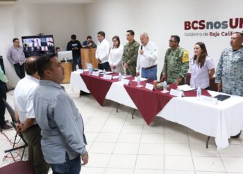 Refuerza BCS coordinación y vigilancia ante la tormenta tropical “Marie”