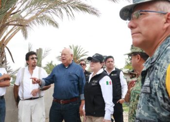 Supervisan Víctor Castro y coordinadora nacional de Protección Civil refugios ante la llegada de Polo