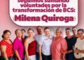 EN CIUDAD INSURGENTES SEGUIMOS SUMANDO VOLUNTADES POR LA TRANSFORMACIÓN DE BCS: MILENA QUIROGA