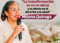 LA TRANSFORMACIÓN SE VE EN OBRAS Y SE SIENTE EN EL DERECHO A LA SALUD”: MILENA QUIROGA